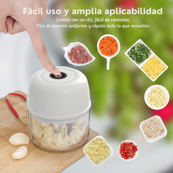 Mini Picadora Eléctrica Recargable 300ML
