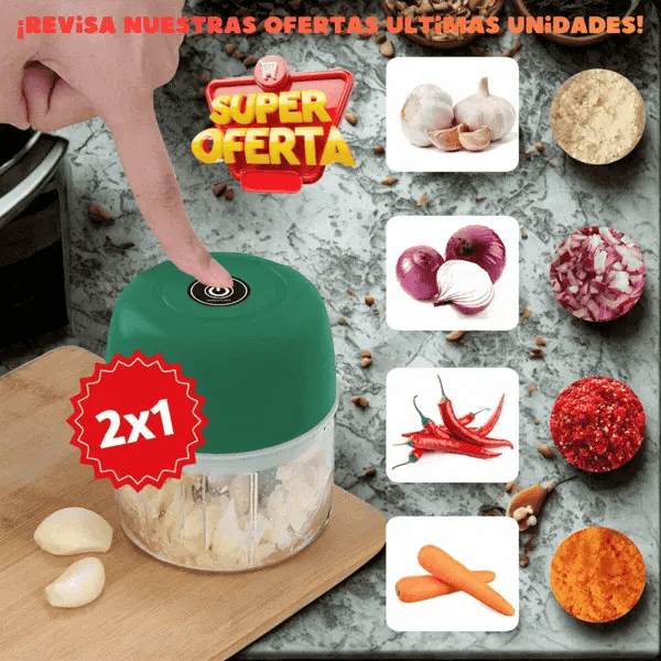 Mini Picadora Eléctrica Recargable 300ML