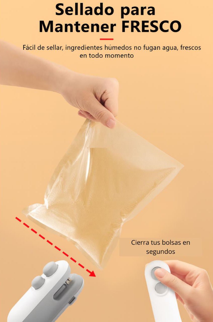 Mini Selladora de Bolsas Portatil Recargable