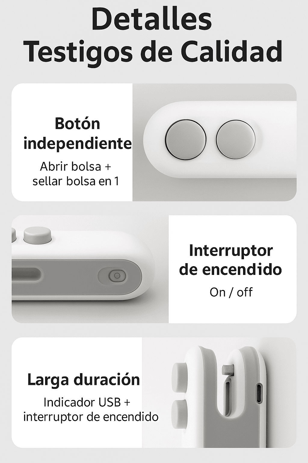Mini Selladora de Bolsas Portatil Recargable